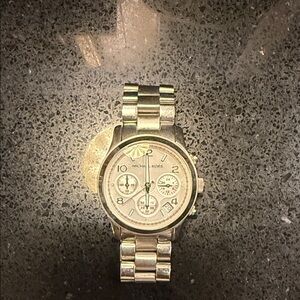Michael Kors Silver-Tone Chronograph Watch